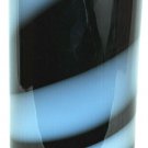 KOSTA BODA Art Glass Twist Vase Black White by Anna Ehrner Sweden New