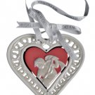 WEDGWOOD White Jasper Our First Christmas Annual Ornament Heart 2007 NIB