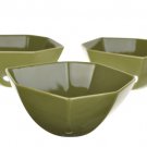 DIANE VON FURSTENBERG DVF Powerstone Avocado Green Soup/Cereal Bowl Set/3 New