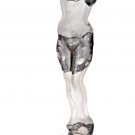 ION TAMAIAN Art Glass Clear Woman Torso Sculpture Hand Blown Fused Metallic New