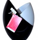 MURANO Art Glass Cased Black/White Wide Vase by Carlo Nason Hand Made Italy New