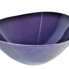DIANE VON FURSTENBERG Home Pebblestone Eggplant Large Round Serving Bowl New