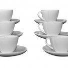DIANE VON FURSTENBERG DVF Pebblestone Demitasse Espresso Cup & Saucer Set/6 New