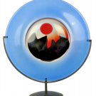 MURANO Art Glass Blue Landscape Disc/Sculpture by Formia Italy Hand Blown New