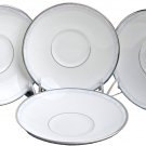 WATERFORD Fine China Alana Tea Coffee Saucer Set/4 Dinnerware New