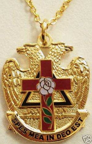 Scottish Rite Rose Croix 32nd Degree Masonic Pendant