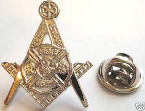 Fire Fighter Fireman fdny lafd Masonic Freemason PIN