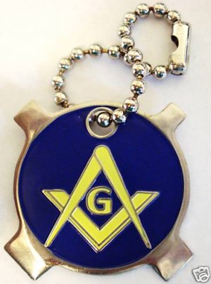 Masonic GeoCoin Screwdriver Geocache Keychain