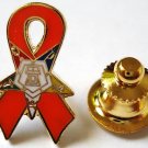 Order of the Eastern Star OES Orange Ribbon Lapel PIN