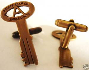 FOLGER ADAM KEY Prison Jail CUFFLINKS Cuff Links