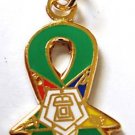 Order of the Eastern Star OES Green Ribbon Pendant