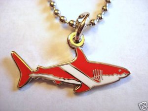 SCUBA DIVING Snorkel SHARK Reef Diver PENDANT NECKLACE