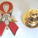 Order of the Eastern Star OES Red Ribbon Lapel PIN