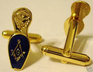 MASONIC SLIPPER Freemason Masonry Widow CUFFLINK SET