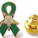 Order of the Eastern Star OES Green Ribbon Lapel PIN