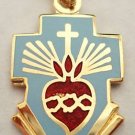 SACRED HEART of JESUS Cross nun priest Catholic PENDANT
