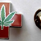 Medical Marijuana Pot Hemp Ganja Cannabis Lapel Tie Pin