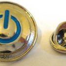 POWER ON OFF ICON hp iphone mac dell toshiba LAPEL PIN