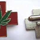 Medical Marijuana Pot Hemp Cannabis Cufflink Cuff Links