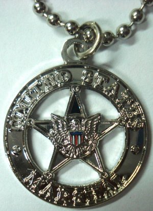 US MARSHALS Star Mini Badge Replica Pendant Necklace