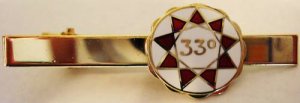 33rd Degree Masonic Lodge Scottish Rite Tie Bar Clip