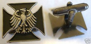 Germany German IRON CROSS Eagle Military Army CUFFLINKS
