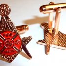 Fire Fighter Fireman Rescue Masonic Freemason Cufflinks
