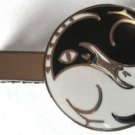 YIN YANG BLACK & WHITE CATS CHI YOGA Suit Tie Bar Clip
