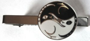 YIN YANG BLACK & WHITE CATS CHI YOGA Suit Tie Bar Clip