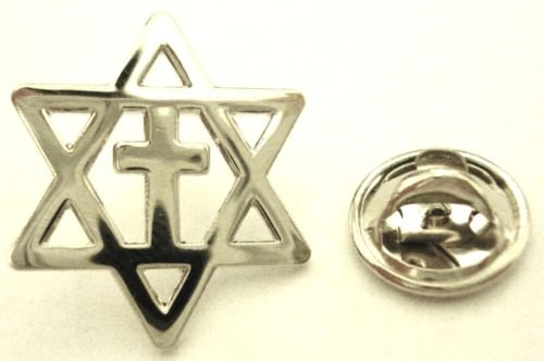MESSIANIC CROSS Christians for Israel Lapel Hat Pin