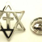MESSIANIC CROSS Christians for Israel Lapel Hat Pin