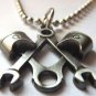Masonic Wrench Piston Mechanic Victory Car Indian Biker Harley Pendant Necklace