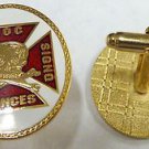 Knights Templar Crusaders Skull Crossbones Masonic Cufflinks Cuff Links Set Pair