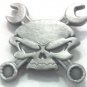 SKULL CROSS WRENCHES Mechanic Harley Biker Indian Car Hat Jacket Tie Lapel Pin