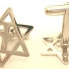 MESSIANIC CROSS Star of David Christians for Israel Cuff Link CUFFLINKS SET