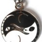 YIN YANG BLACK & WHITE CATS CHI YOGA PENDANT NECKLACE w/ CHAIN