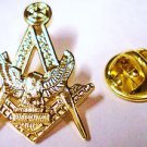 Harley Davidson HOG Masonic Masonry GOLD Plated Tie Tack Jacket Hat Lapel Pin