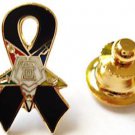 Order of the Eastern Star OES Black Ribbon Tie Tack Jacket Hat Lapel Pin