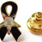 Order of the Eastern Star OES Black Ribbon Tie Tack Jacket Hat Lapel Pin