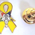 Order of the Eastern Star OES Yellow Ribbon Tie Tack Jacket Hat Lapel Pin