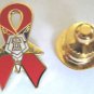 Order of the Eastern Star OES Red Ribbon Tie Tack Jacket Hat Lapel Pin