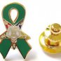 Order of the Eastern Star OES Green Ribbon Tie Tack Jacket Hat Lapel Pin