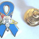 Order of the Eastern Star OES Teal Ribbon Tie Tack Jacket Hat Lapel Pin