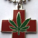 Medical Marijuana Pot Hemp Ganja Cannabis Weed Smoke Pendant Necklace w/chain