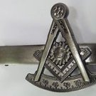 Past Master Square Compass Sun Masonic Freemason Masonry Lodge Tie Bar Clip