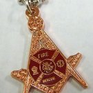 Fire Fighter Fireman Paramedic Rescue Masonic Freemason Pendant Necklace w/chain
