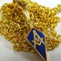Trowel Square Compass Masonic Masonry Freemason Pendant Necklace w/ chain