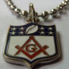 Masonic Football NFL York Scottish Rite Compass Freemason Pendant Necklace Chain