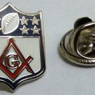 Masonic Football NFL York Scottish Rite Compass Freemason Tie Tack Hat Lapel Pin