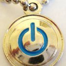 POWER ON OFF ICON hp mac ipad iphone dell touch PENDANT NECKLACE w/ CHAIN